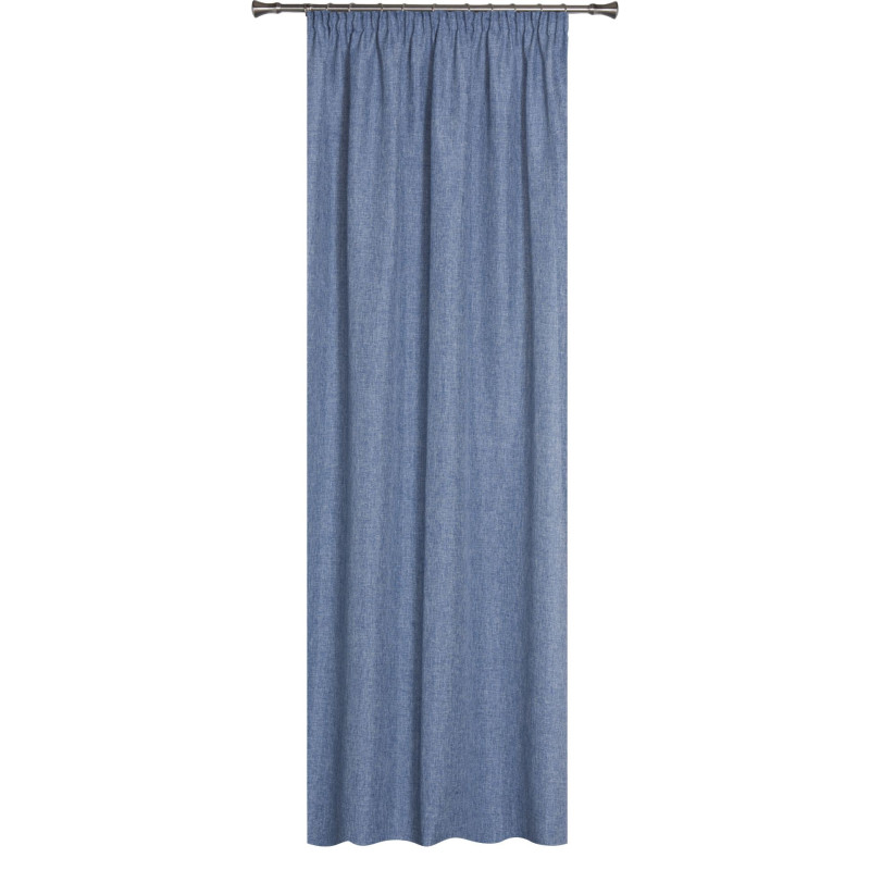 Zasłona FOCUS z taśmą 140x270 cm kol. niebieski