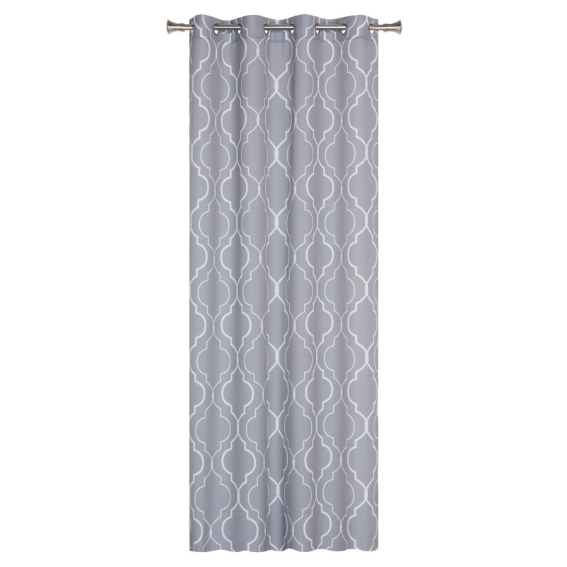 Zasłona z kółkami PALAIS 140x245 cm, kol. szary