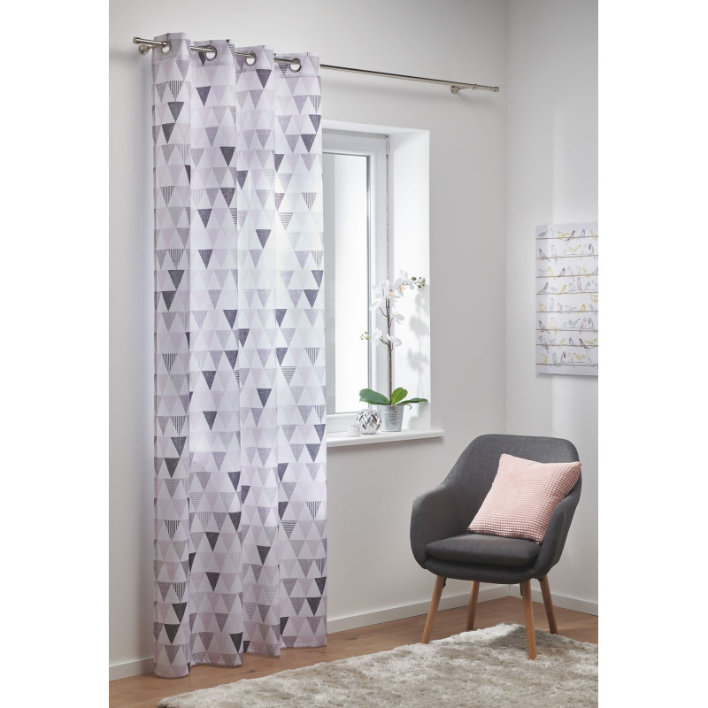 Zasł. z kółkami PICOS, 140x245cm, kol. pudrowy róż