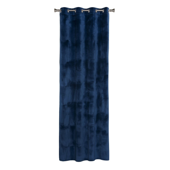 Zasłona z kółkami VELVET 140x260cm, kol. granatowy