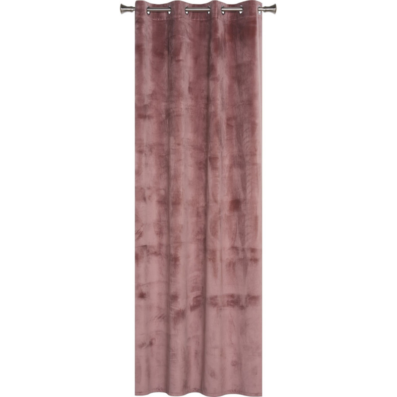 Zasłona z kółkami VELVET 140x260 cm, kol. wrzosowy