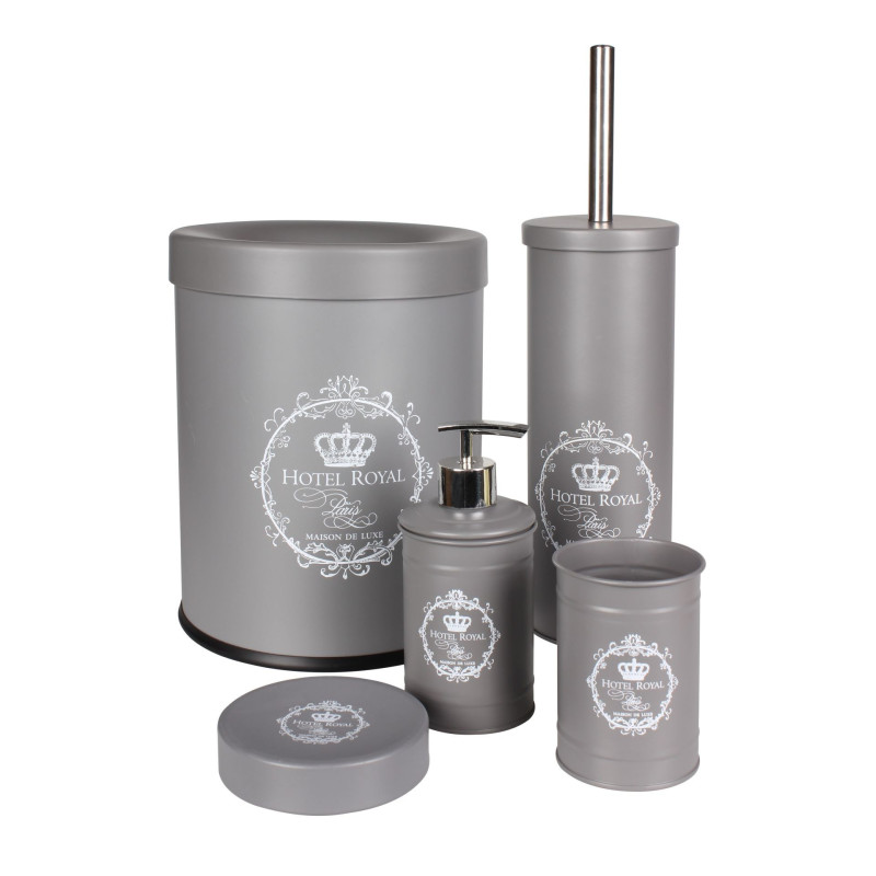 Szczotka do WC DELUXE, 9,5x27cm, kol. szary