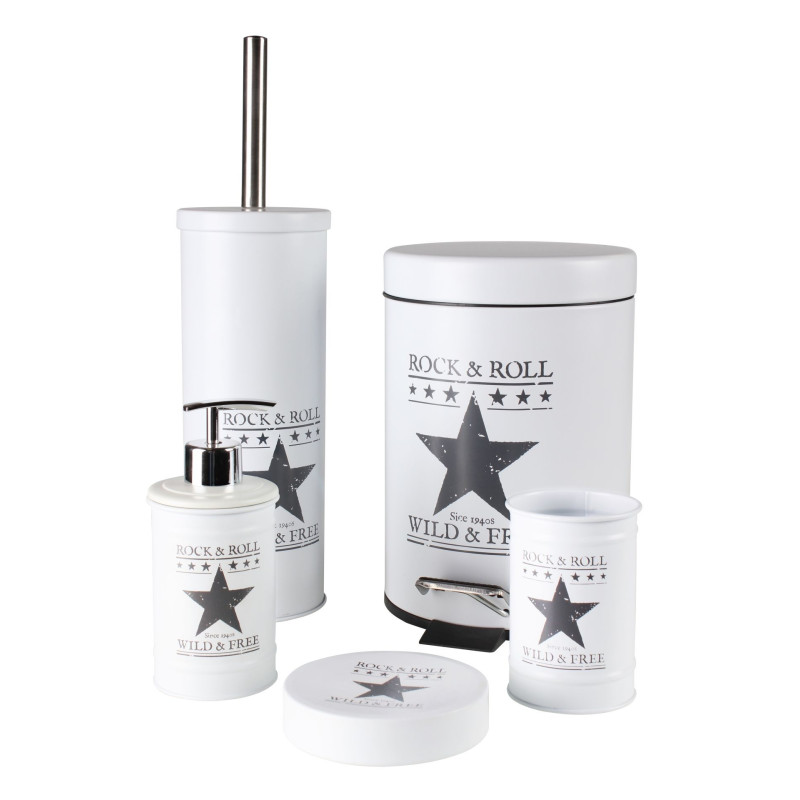 Mydelniczka ELVIS, 11x2,5cm, kol. biało-szary