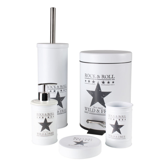 Szczotka do WC ELVIS, 9,5x38,5 cm, kol.biało-szary