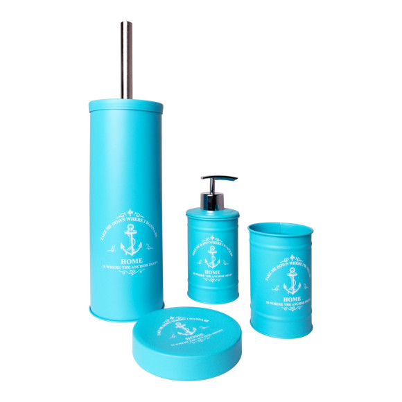 Szczotka do WC HOME, 9,5x38 cm, kol. niebieski