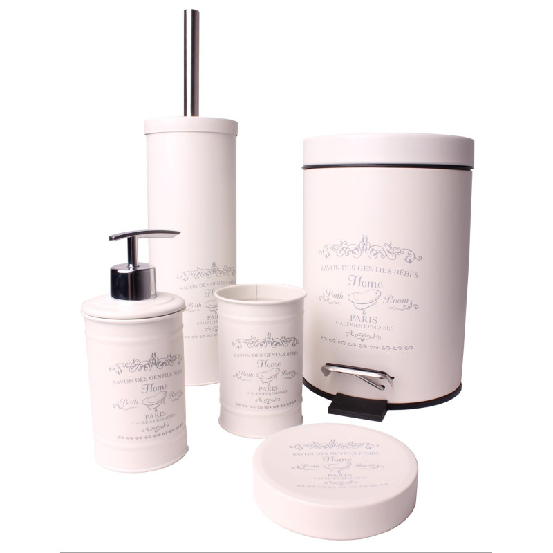 Dozownik PARIS, śr.7,5cm, wys. 17cm, kol. kremowy