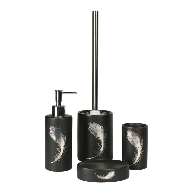 Dozownik PIUME, 7x7x18 cm, kol.czarny