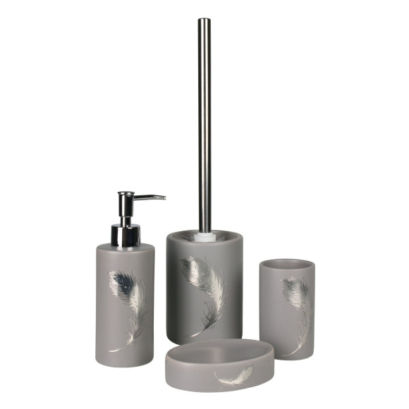 Dozownik PIUME, 7x7x18 cm, kol.szary