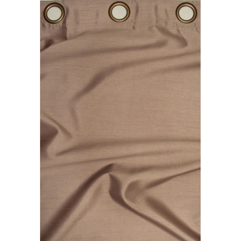 Zasł z kółkami SILK rozm140/250cm kol róż pudrowy