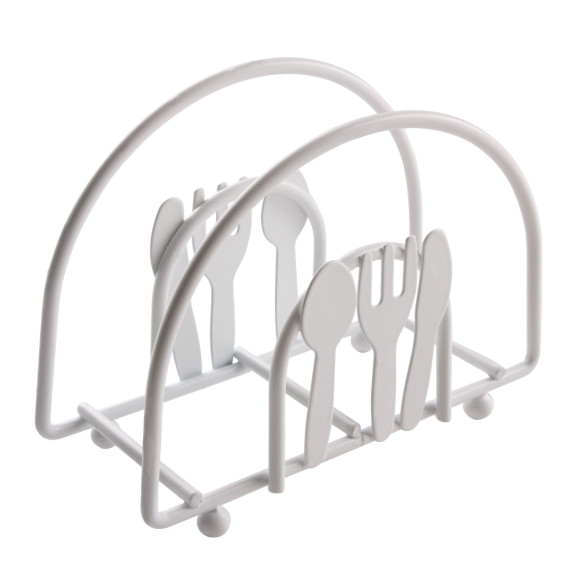 Serwetnik LUNCH, 13x5x9,5 cm, kol. biały