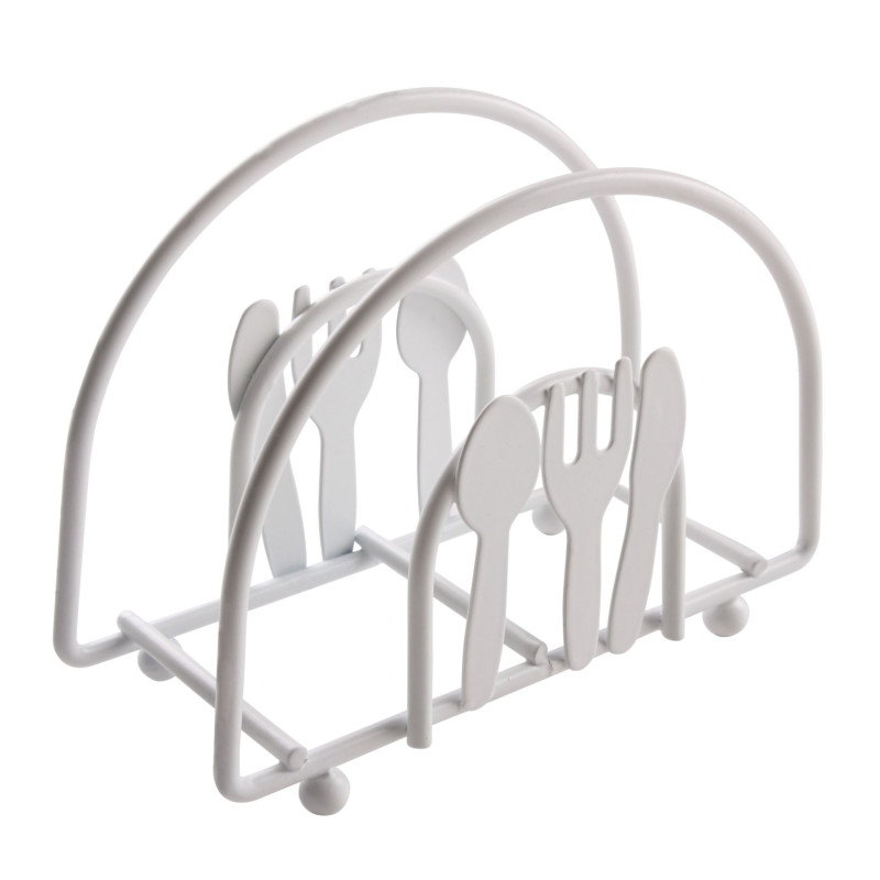 Serwetnik LUNCH, 13x5x9,5 cm, kol. biały