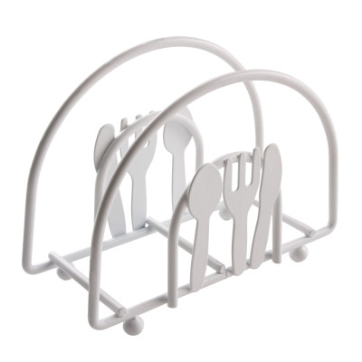 Serwetnik LUNCH, 13x5x9,5 cm, kol. biały