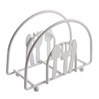 Serwetnik LUNCH, 13x5x9,5 cm, kol. biały